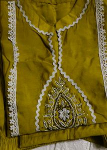 Yellow cord Set with Embellishment