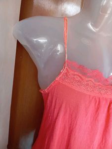 Pink Lace Trim Cami