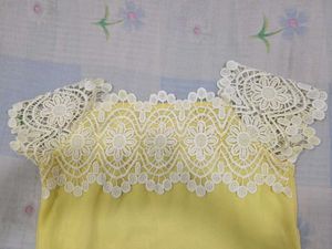 Chic Yellow Lace Top