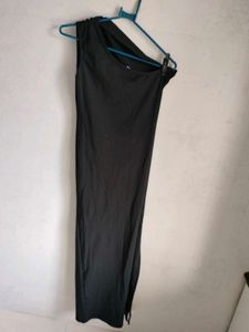 Black One Shoulder Maxi Dress
