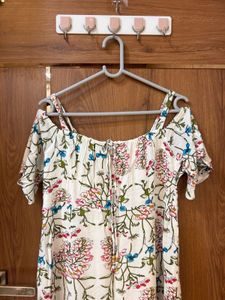 Floral Cold Shoulder Mini Dress