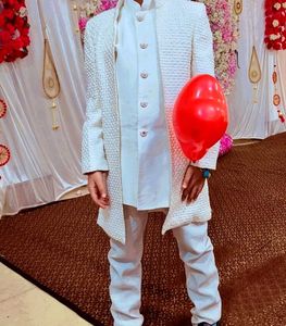 Elegant white sherwani Set
