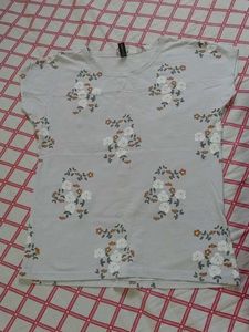 Light grey Floral Print T-Shirt