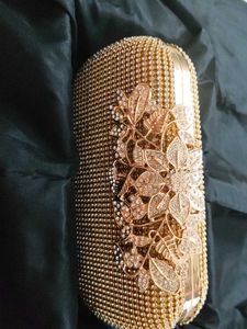 Stunning Gold Rhinestone Clutch.