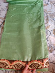 Traditional Pista Green Saree