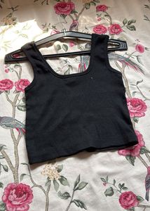 Brand New Black Crop Tank Top, Free Size