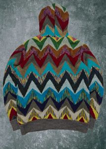Caperdoni 1990s ZigZag Knit Hooded Jacket