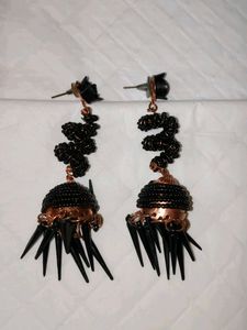 Unique Black Dangle Earrings