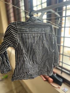Black And White Kids Checks Shirt Cool Club