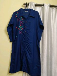 Embroidered Blue Kurta