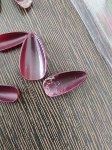 Burgundy Almond Press-On Nails