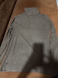 Striped Turtleneck Top