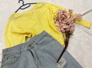 🎁Yellow Lightweight Knit Top I
