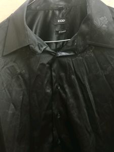 ZODI Printed Black Shirt