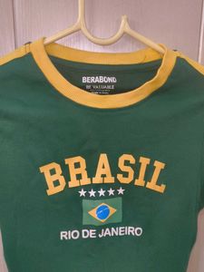 Green Brasil Rio de Janeiro Crop Tee