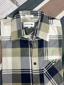 Men's Lacoste Plaid Button-Up Shirt