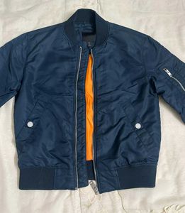 Authentic H&amp;M Men's Navy blue Bomber Jacket
