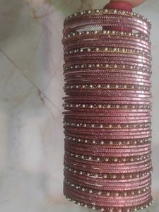 Elegant Pearl & Stone Bangles Set/ 4 dozen