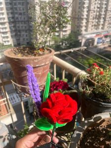 Handmade Red Rose & Lavender Decor