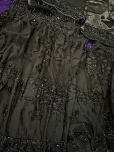 Women Black Heavy Sharara