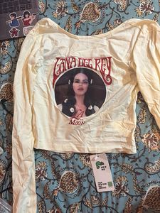 Lana Del Rey Graphic Long Sleeve Crop Top