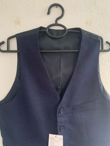 Stylish Men's Navy Blue Formal Waistcoat