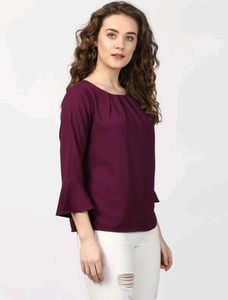 Purple Bell Sleeve Top