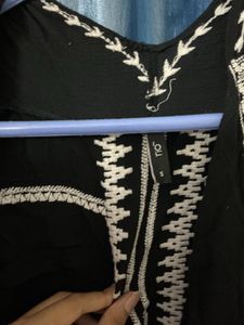 Boho Embroidered Black Jacket