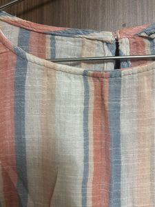 Striped Ruffle Sleeve Top