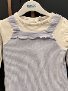 Baby Striped Overalls with Headband