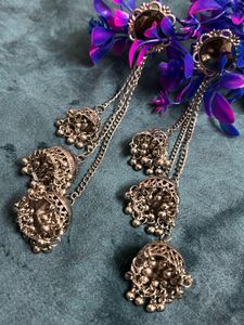Hammered Gold Geometric Statement Earrings