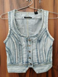 Levi's Denim Cropped Vest