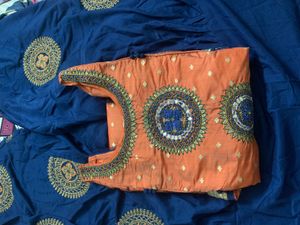 Embroidered Peach patiyala suit