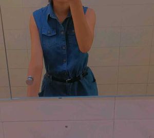 Denim Sleeveless Jumpsuit