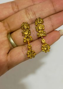 Sparkling Gemstone Dangle anti tarnish Earrings