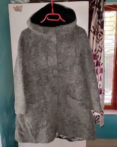 Cozy Grey Hooded Jacket