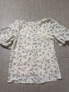 Floral Puff Sleeve Top