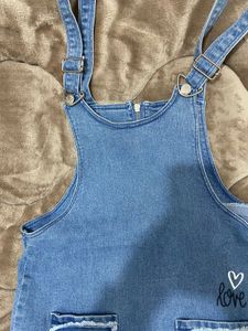 Cute Blue Denim Jumper Dress