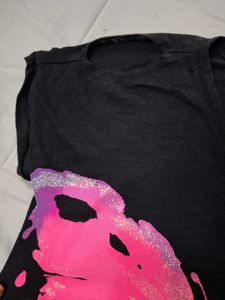 Black Butterfly Glitter T-Shirt
