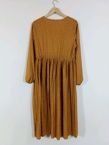 Brown Printed Casual Dress (Women)