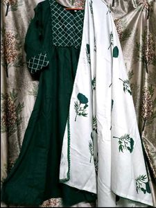 Beutiful A-line Kurta Set with Dupatta