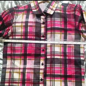 Pink Plaid Shirt