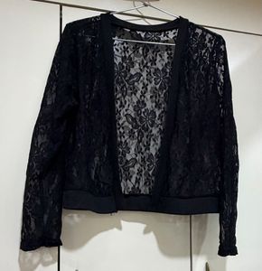 Black Lace Sheer Shrug