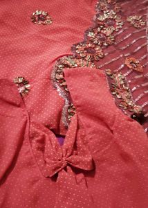 Heavy Worked Designer Saree With Blouse