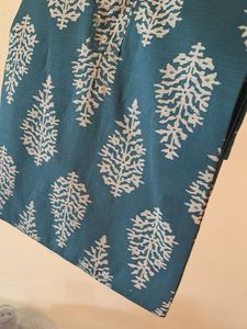 Green Block Print Kurta + Free Gift