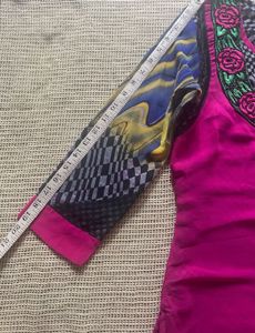 Pink Floral Embroidered Kurta