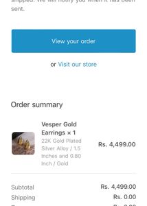 Gold Teardrop Earrings- do taara