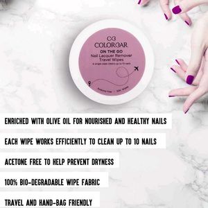 ColorbarOn The Go Nail Lacquer Remover 30 Wipes
