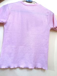 Pink Pearl Embellished T-Shirt