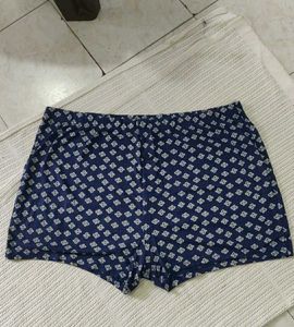 nutmeg Blue Printed Shorts